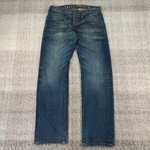Guess Jeans Straight Leg Mens 32 Medium Wash Whiskered Denim Vintage Y2K Rugged
